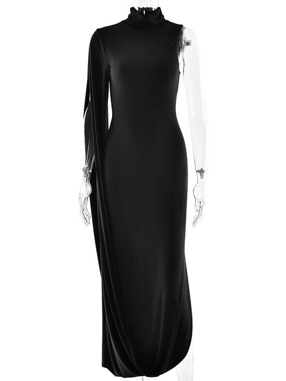 Stella One-Shoulder Slit Dress
