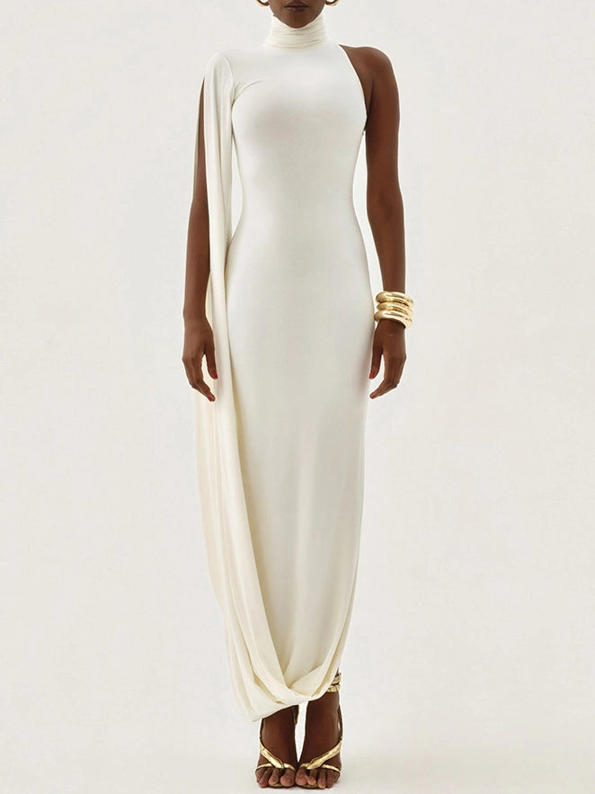 Stella One-Shoulder Slit Dress