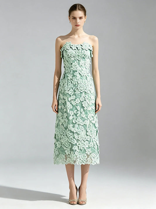 Agnes Off-Shoulder Appliqué Dress