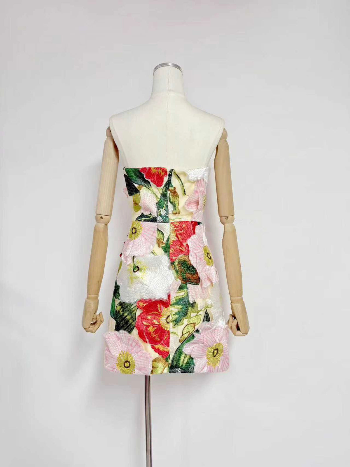 Aida Off-Shoulder Colour-Block Mini Dress