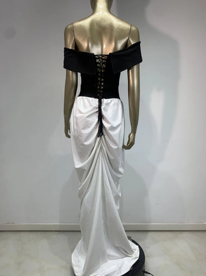 Rosalie Off-Shoulder Pleated Dress