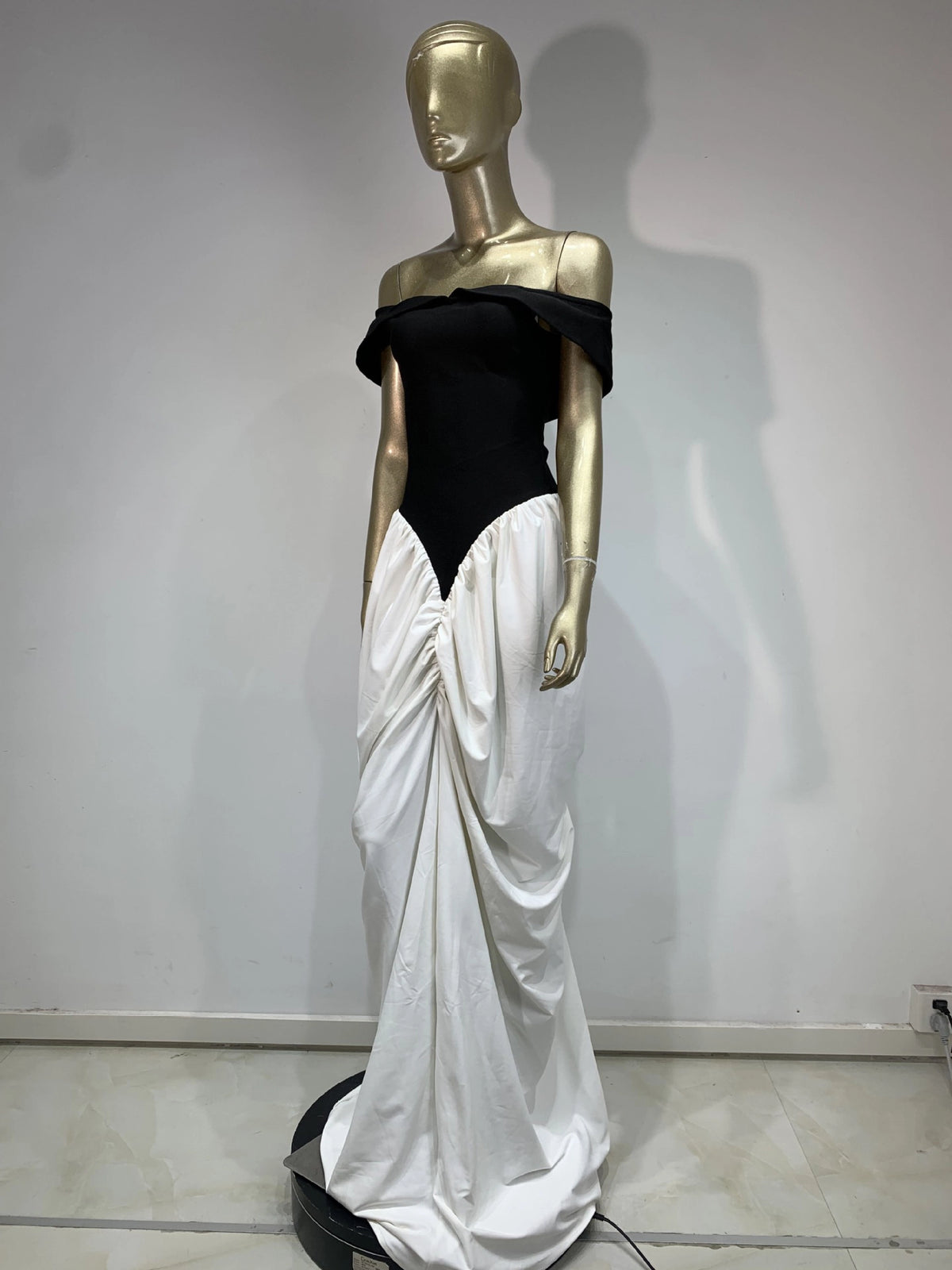 Rosalie Off-Shoulder Pleated Dress