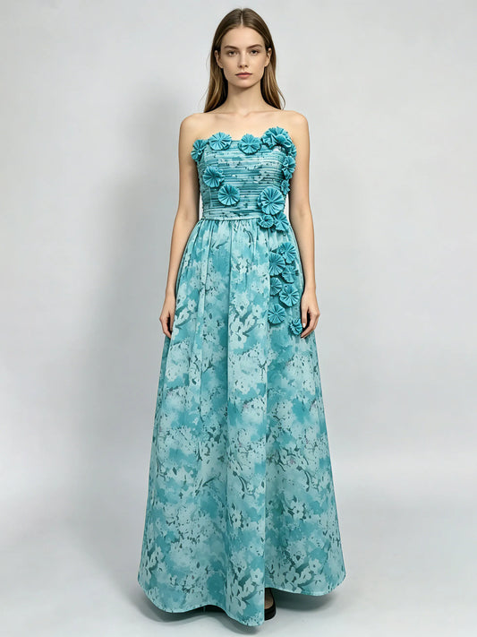 Leonie Off-Shoulder Appliqué Dress