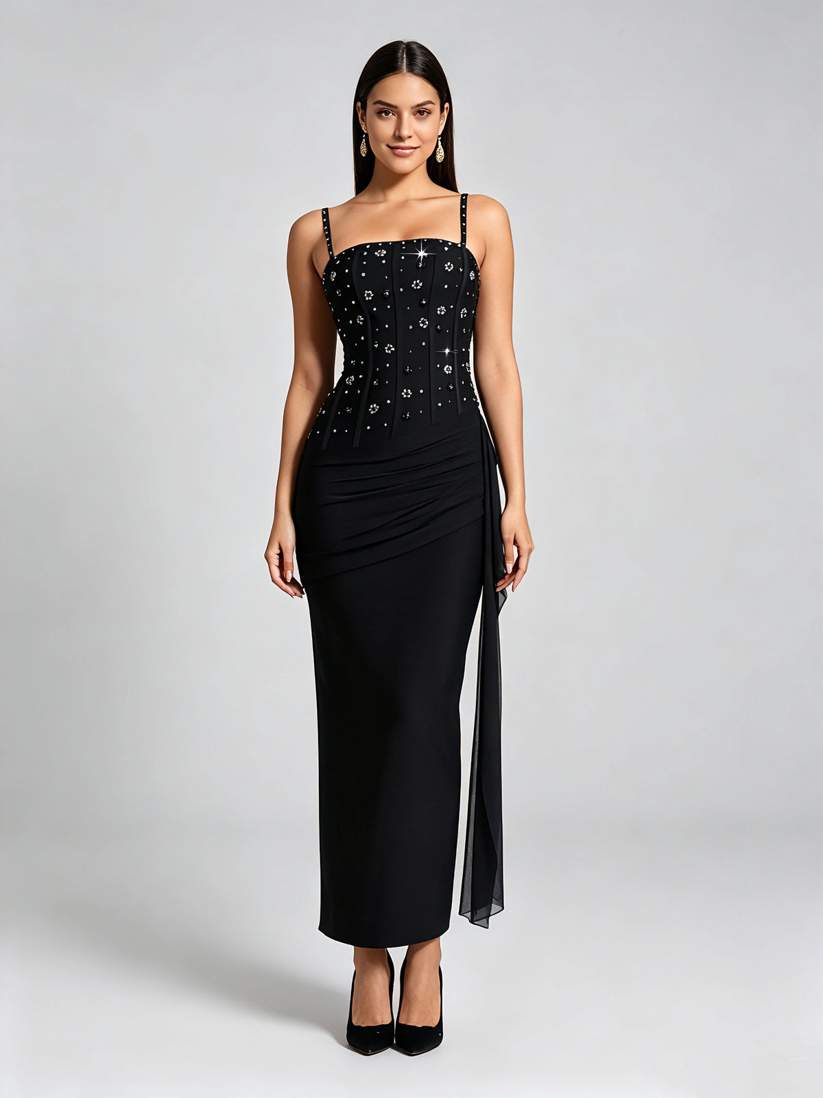 Amelie Off-Shoulder Pleated Dress