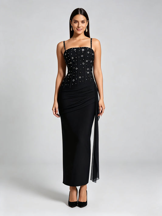 Amelie Off-Shoulder Pleated Dress