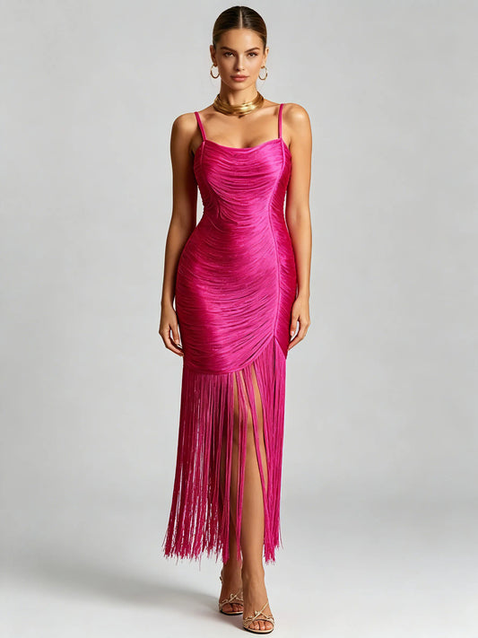Ottilie Off-Shoulder Tassel Dress