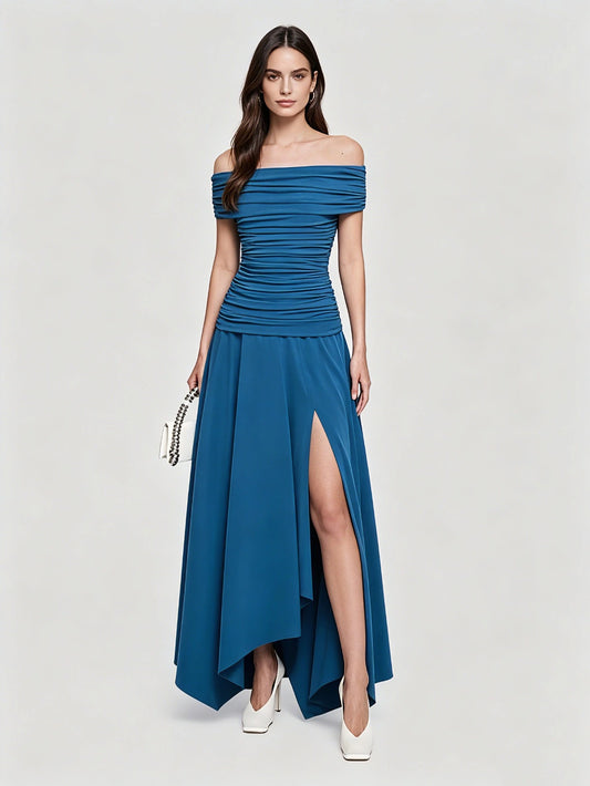 Dahlia Off-Shoulder Ruched Maxi Dress