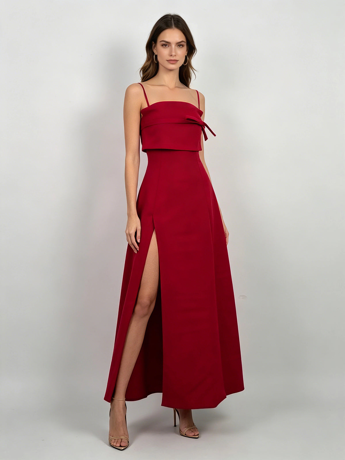 Eleni Off-Shoulder Slit Dress