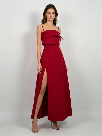 Eleni Off-Shoulder Slit Dress