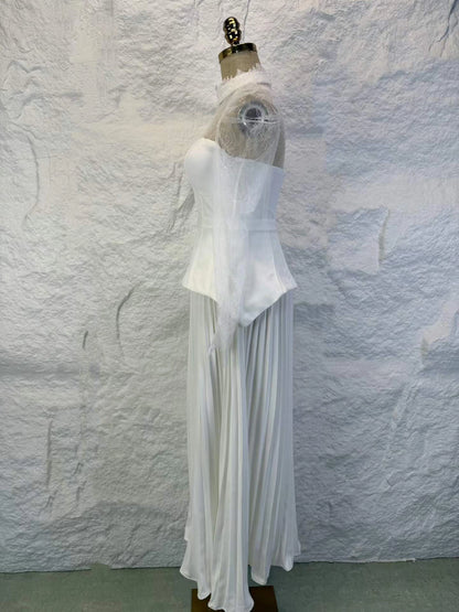 Aurora Lace Ruched Dress