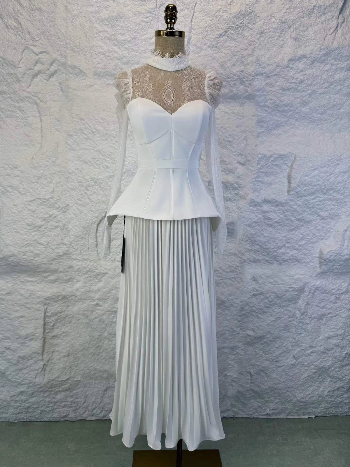 Aurora Lace Ruched Dress