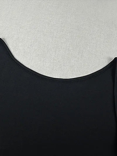 Violette Round-Neck Long-Sleeve Dress