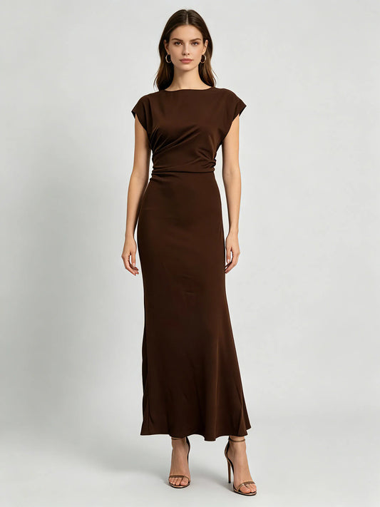 Aletta Round-Neck Sleeveless Maxi Dress