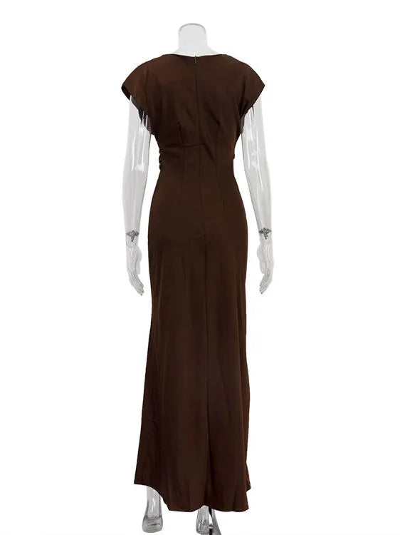 Aletta Round-Neck Sleeveless Maxi Dress