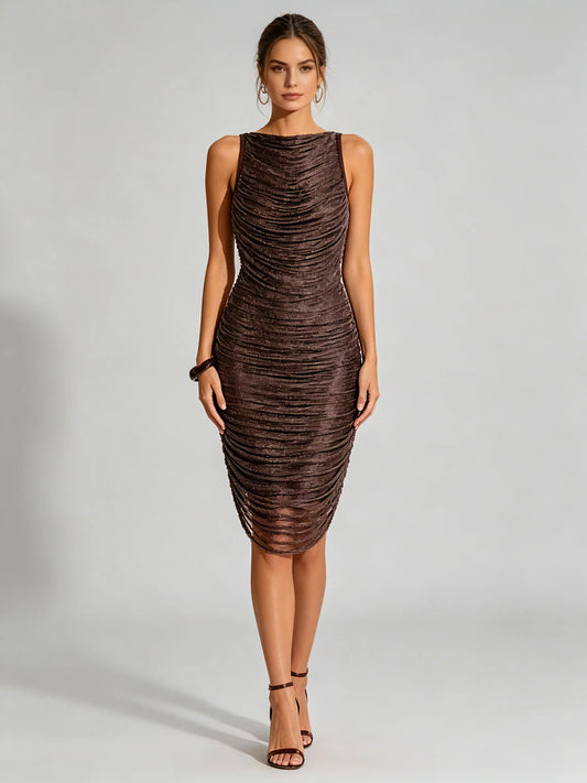 Renata Round-Neck Tassel Dress