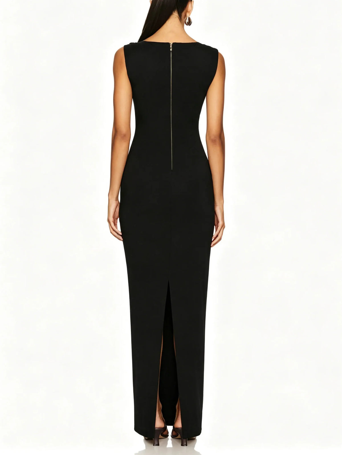 Acacia Pleated Metallic Dress