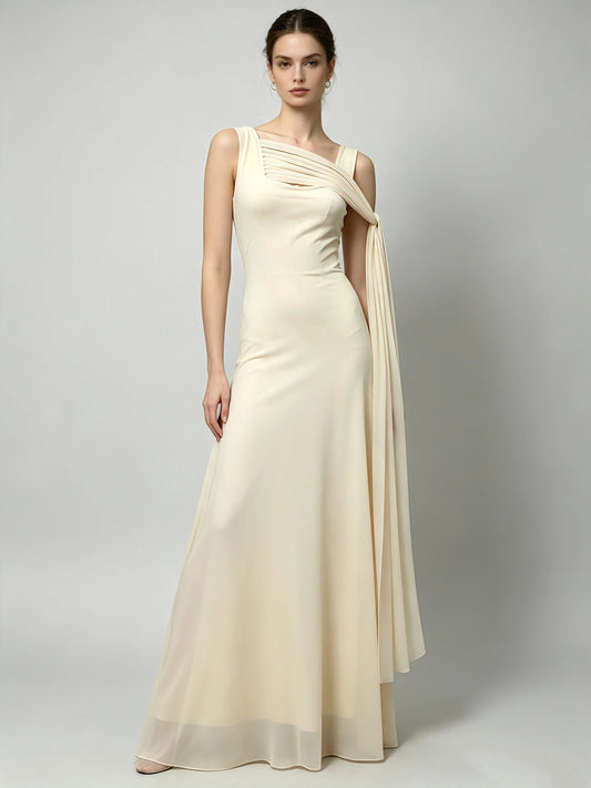 Juliette Pleated Asymmetrical Dress