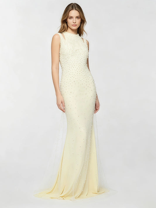 Camelia Pearl-Trim Panelled Dress