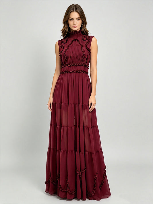 Iris High-Neck Sleeveless Dress