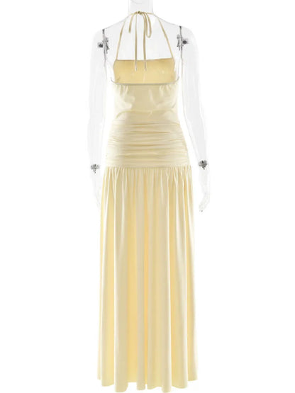 Solid Off Shoulder Ruched High Waist Chic Dress