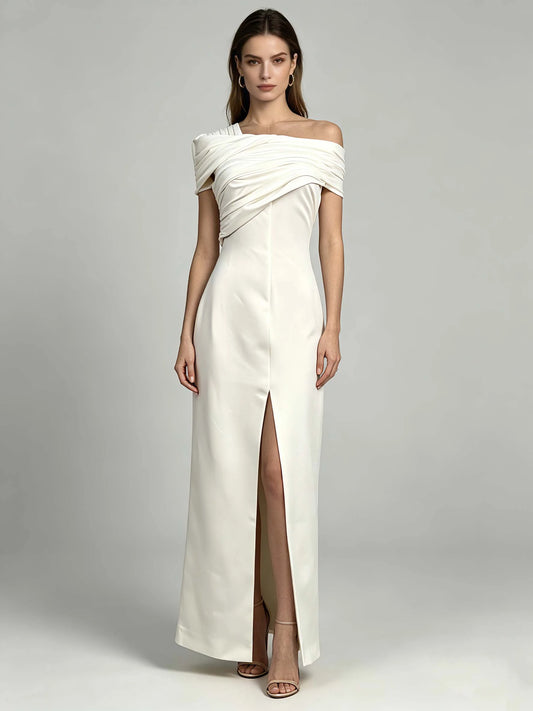 Maeve Off-Shoulder Pleated Dress