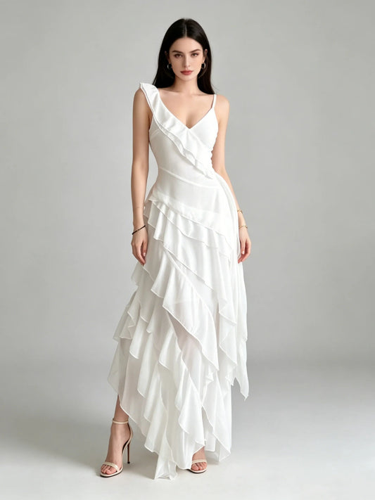 Amora Ruffle Panelled Dress