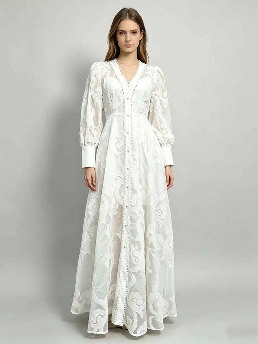 Yara V-Neck Printed Dress