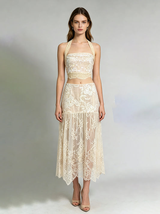 Linnea Lace Printed Two-Piece Set