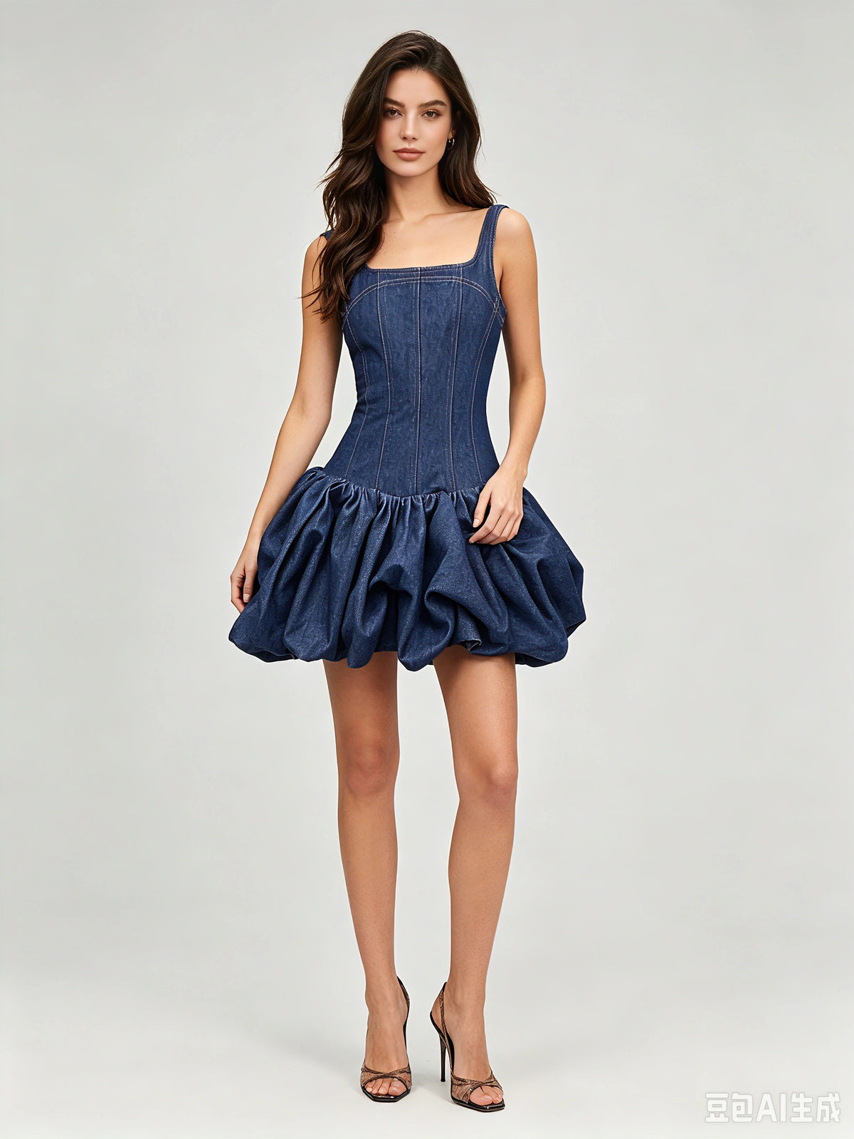 Mila Denim Corset Mini Dress