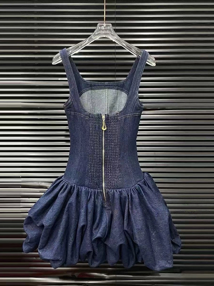 Mila Denim Corset Mini Dress