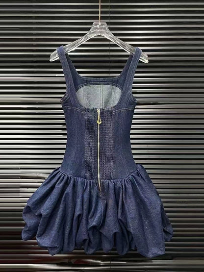 Mila Denim Corset Mini Dress