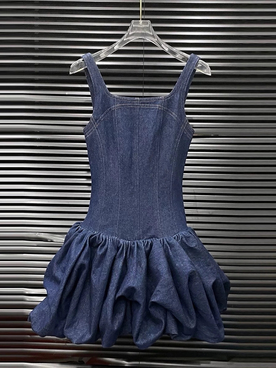 Mila Denim Corset Mini Dress