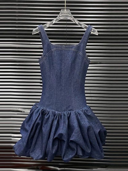 Mila Denim Corset Mini Dress