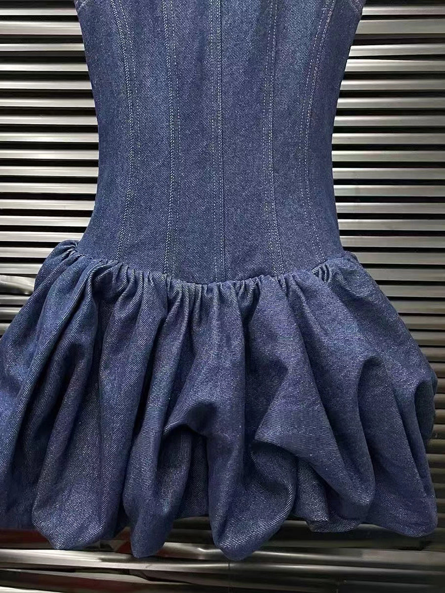 Mila Denim Corset Mini Dress