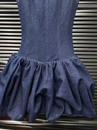 Mila Denim Corset Mini Dress