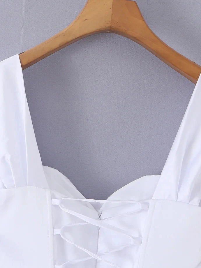 Isadora Square-Neck Corset Dress