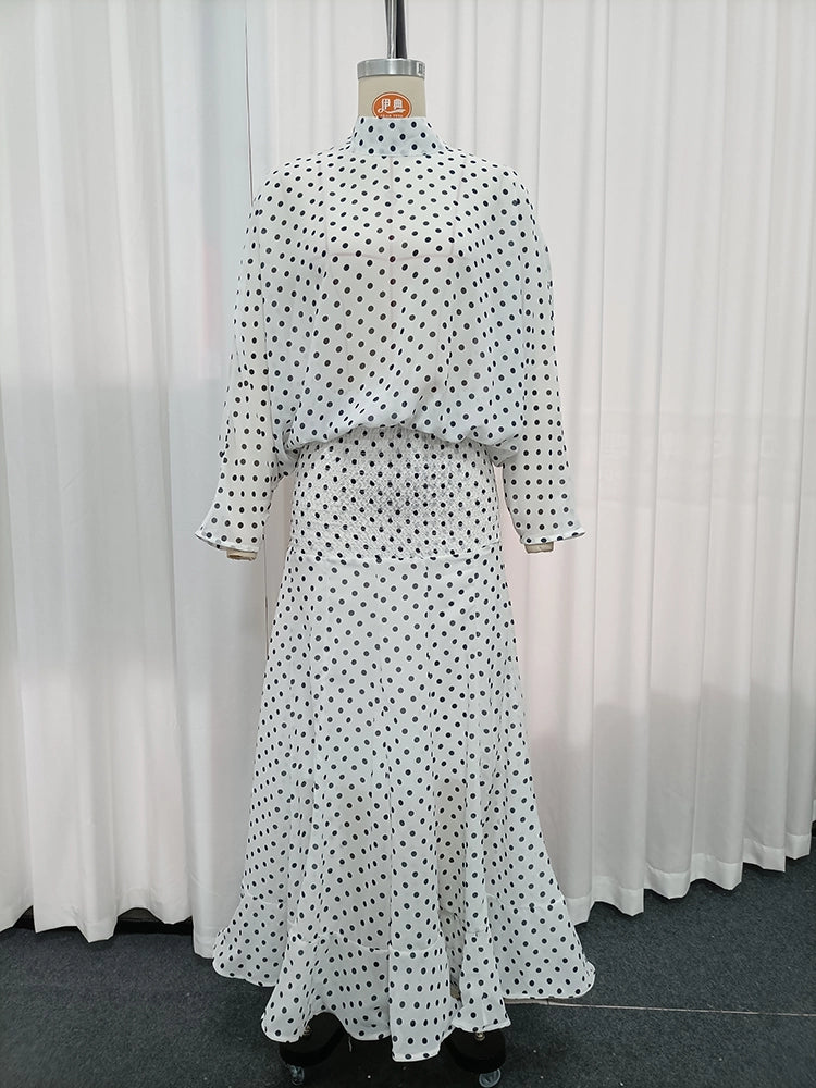 Alara High-Neck Draped Two-Piece Set
