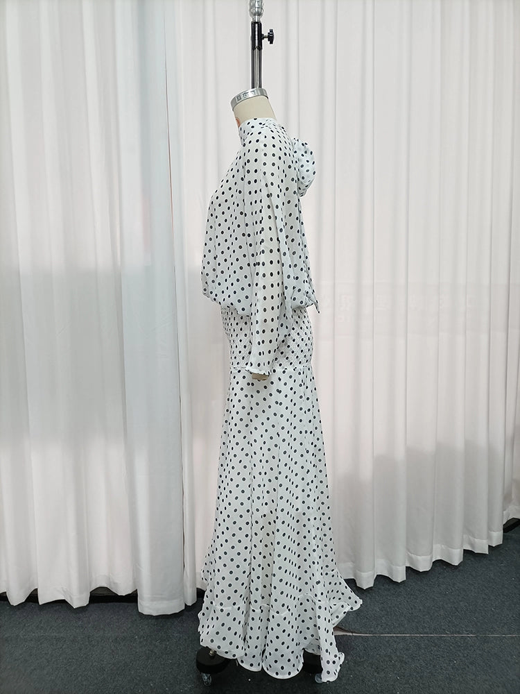 Alara High-Neck Draped Two-Piece Set