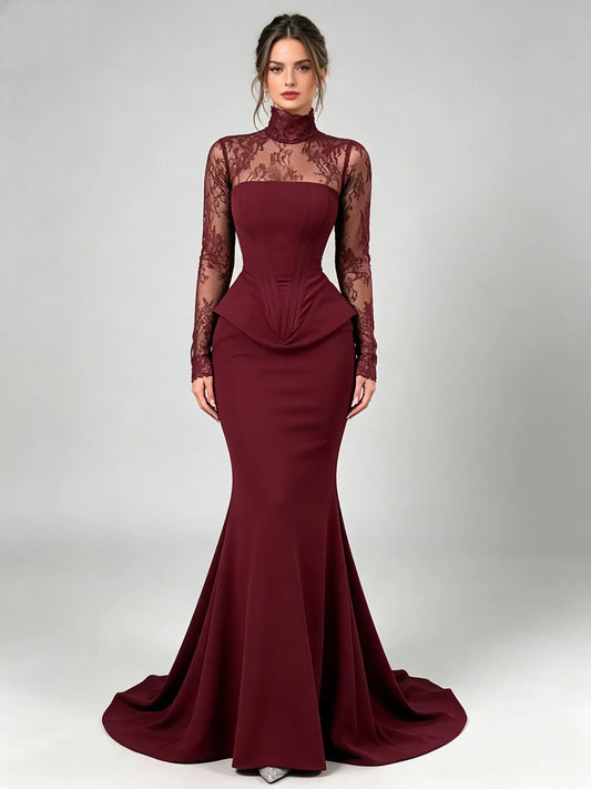 Esme High-Neck Lace Dress