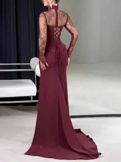 Esme High-Neck Lace Dress