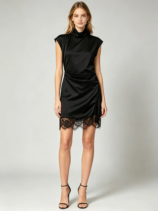 Camila High-Neck Lace Dress