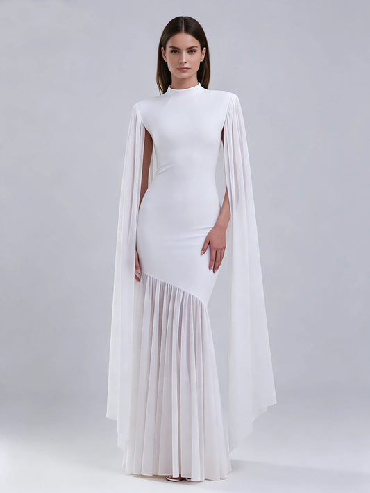 Aveline High-Neck Panelled Dress