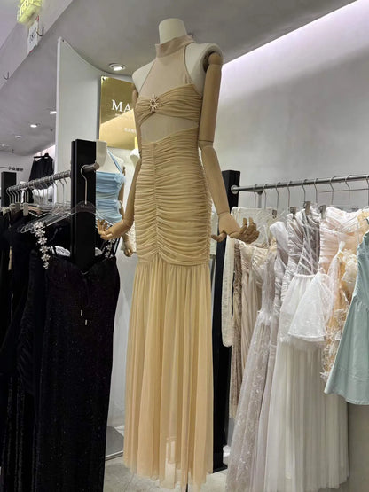 Bruna Balıkçı Yaka Pilili Elbise