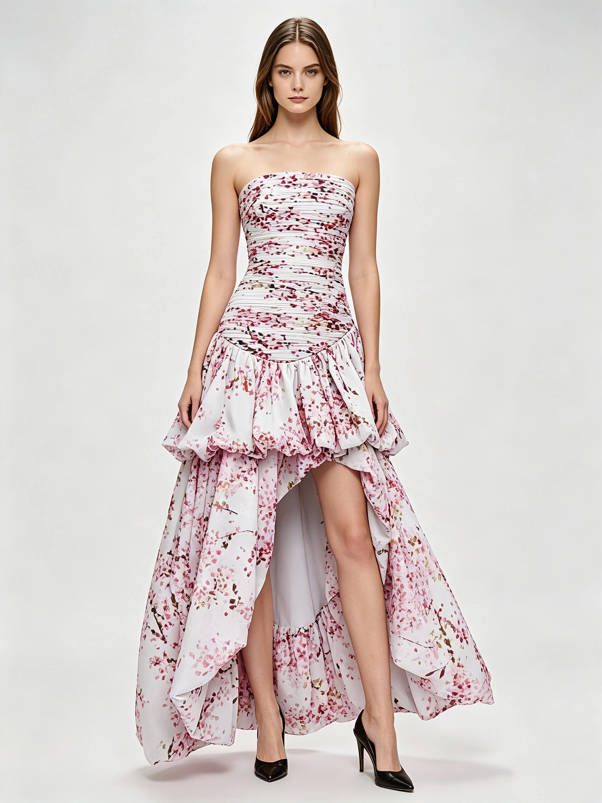 Arielle Strapless Tiered Dress