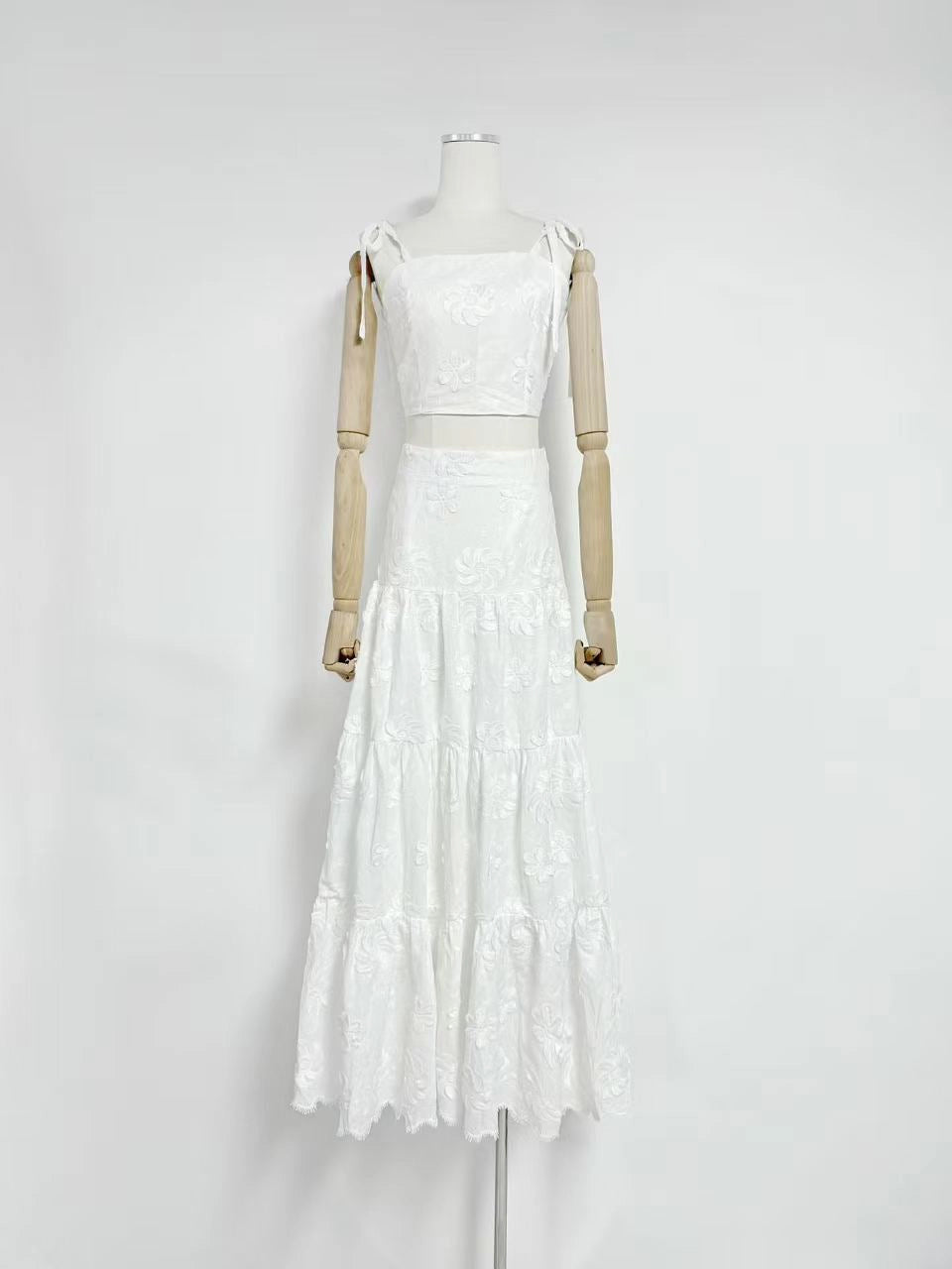 Bianca Lace Panelled Two-Piece Set