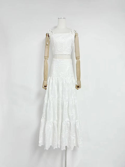 Bianca Lace Panelled Two-Piece Set