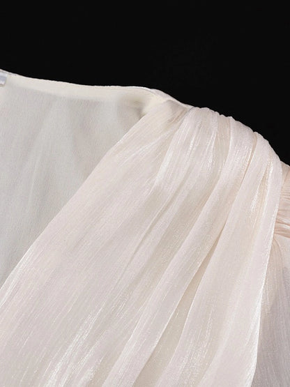 Anouk V-Neck Pleated Dress