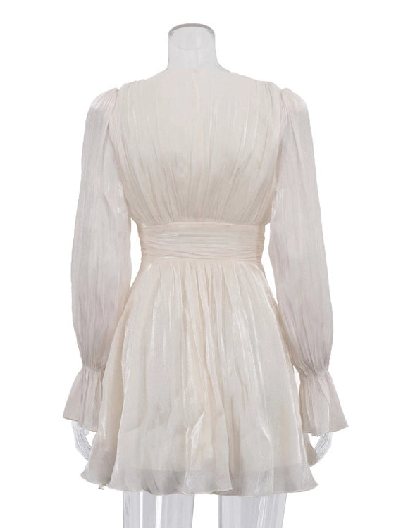 Anouk V-Neck Pleated Dress