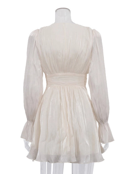 Anouk V-Neck Pleated Dress