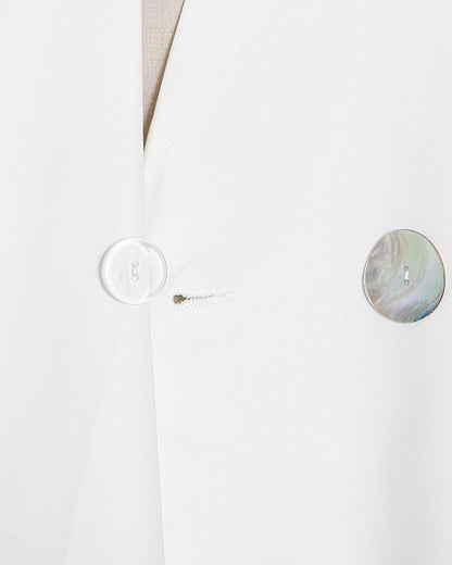 White Longline Single-Button Trench Coat